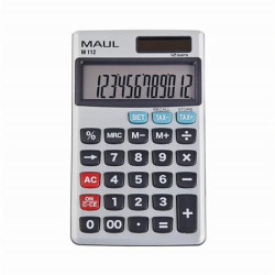 Vrecková kalkulaèka, 12 miestny displej, kovový predný panel, MAUL "M 112"