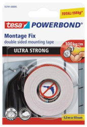 Lepiaca páska, obojstranná, extra silná,  19 mm x 1,5 m, TESA "Powerbond"