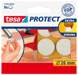 Ochranné podložky, okrúhle, proti poškriabaniu, 26 mm, TESA "Protect®", biela