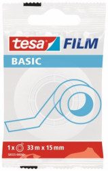 Lepiaca páska, popisovateľná, 15 mm x 33 m, TESA "Basic", priehľadná