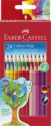 Farebn ceruzky, sada, trojhrann tvar, FABER-CASTELL "Grip 2001", 24 rznych farieb