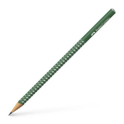 Grafitová ceruzka, B, trojhranný tvar, FABER-CASTELL "Sparkle", zelená