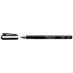 Glov pero, 0,5 mm, s vrchnkom, FABER-CASTELL "Super True Gel", ierne