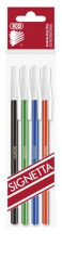 Gukov pero, sada, 0,7 mm, s vrchnkom, ICO "Signetta", 4 farby