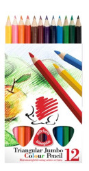 Farebn ceruzky, trojhrann tvar, hrub, ICO "Jeko", 12 rznych farieb