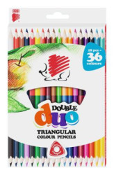 Farebn ceruzka, obojstrann, trojhrann tvar,  ICO "Jeko", 36 rznych farieb