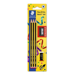 Grafitov ceruzka, HB, eshrann, so strhadlom a gumou, STAEDTLER 