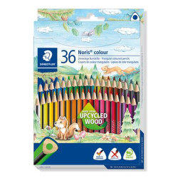 Farebn ceruzky, sada, trojhrann, STAEDTLER "Noris Colour 187", 36 rznych farieb