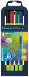Liner, sada, 0,4 mm, SCHNEIDER "Line-Up", 4 rzne farby