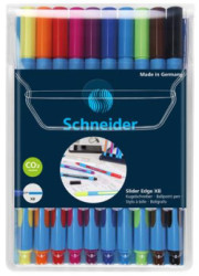Gukov pero, sada 0,7 mm, s vrchnkom, SCHNEIDER "Slider Edge XB", mix farieb