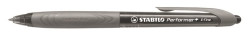 Gukov pero, 0,35 mm, stlac mechanizmus, siv telo, STABILO 