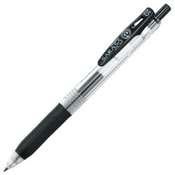 Glov pero, 0,33 mm, stlac mechanizzmus, ZEBRA "Sarasa Clip", ierne