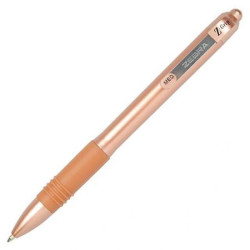 Gukov pero, 0,27 mm, stlac mechanizmus, ZEBRA "Z-Grip Smooth Rose Gold", modr
