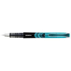 Plniace pero, 0,6 mm, ZEBRA, jednorazové, svetlomodré