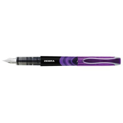 Plniace pero, 0,6 mm, ZEBRA, jednorazové, fialové