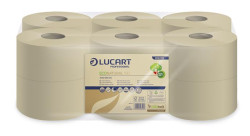 Toaletný papier, 2-vrstvový, ve¾ký kotúè, 160 m, priemer 19 cm, LUCART "EcoNatural 19 J", havanna hnedá