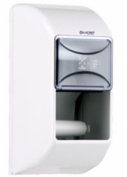 Zásobník toaletného papiera, pre malé rolky, dvojitý, 14,5×14,5×30 cm, LUCART "Twin"