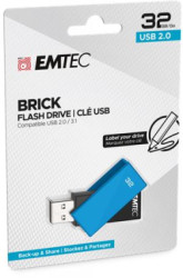 USB kľúč, 32GB, USB 2.0, EMTEC "C350 Brick", modrá