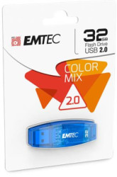 USB k¾úè, 32GB, USB 2.0, EMTEC "C410 Color", modrá