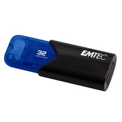 USB k¾úè, 32GB, USB 3.2, EMTEC "B110 Click Easy", èierna-modrá