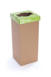 Odpadkov k na trieden odpad, recyklovan, HU popis, 50 l, RECOBIN "Office", zelen
