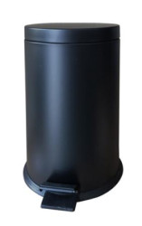 Odpadkový kôš, pedálový, kovový, 7 l, odnímateľná nádoba, čierna