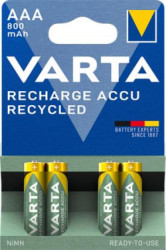 Nabjaten batria, AAA mikrotukov, recyklovan, 4x800 mAh, VARTA