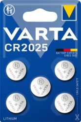 Gombíková batéria, CR2025, 5 ks, VARTA
