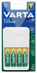 Nabíjačka batérií, AA/AAA, 4x2100 mAh AA, VARTA "Plug"