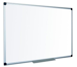 Biela tabuľa, smaltovaná, matná,  120x240 cm, hliníkový rám, VICTORIA VISUAL