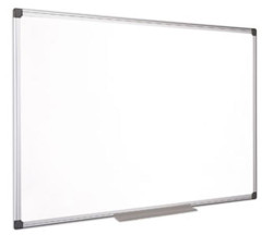 Biela tabuľa, magnetická, smaltovaná, 120x240 cm, hliníkový rám, VICTORIA VISUAL